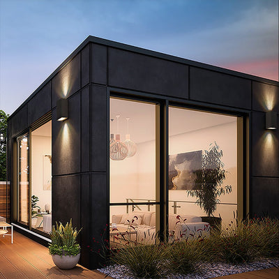Leah Modern Square Design Aluminum Outdoor Wall Light