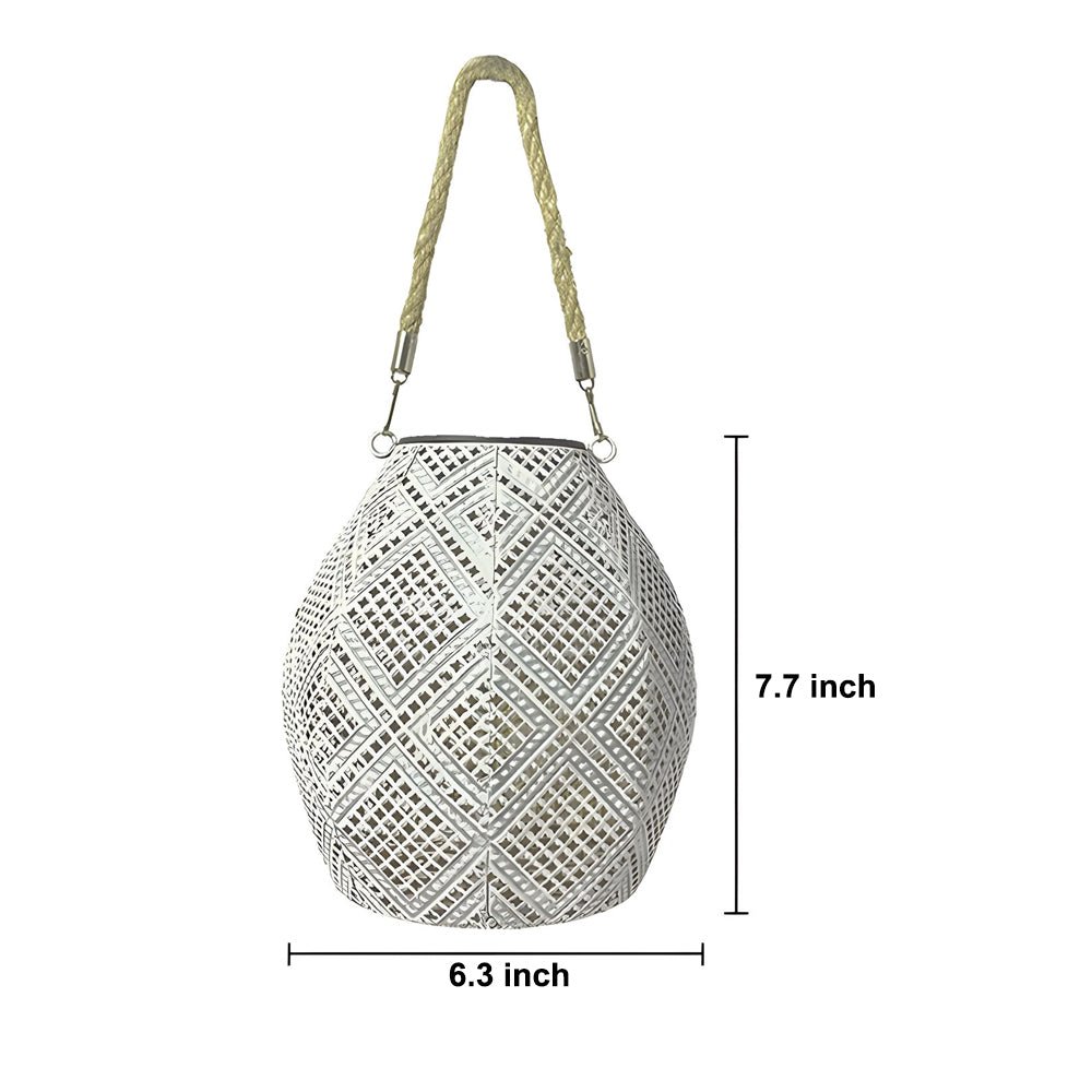 Cubn Moroccan Portable Solar LED Iron Outdoor Hanging Lantern