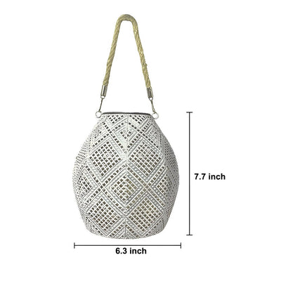 Cubn Moroccan Portable Solar LED Iron Outdoor Hanging Lantern