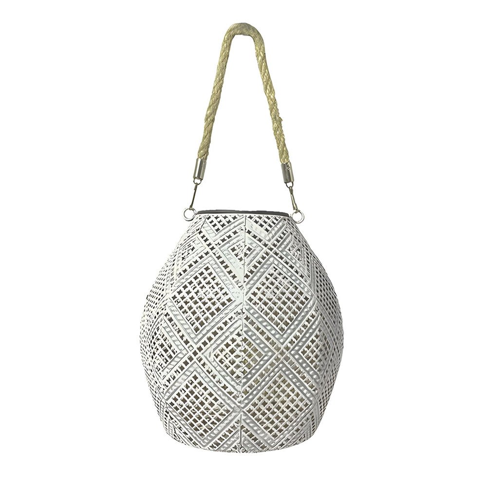 Cubn Moroccan Portable Solar LED Iron Outdoor Hanging Lantern