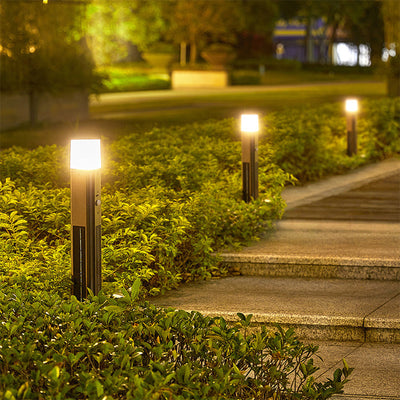 Seaan Sensor Torchiere Aluminum Outdoor Floor Lamp