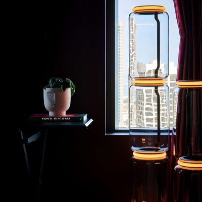 Lustra Floor Lamp Bamboo Glass - Neutral Decor