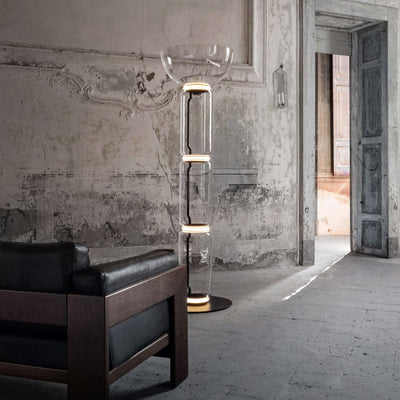 Lustra Floor Lamp Bamboo Glass - Neutral Decor