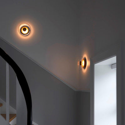 Aether Brass Glass Wall Light