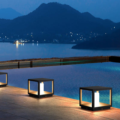 Des Decorative LED Solar Landscape Aluminum Outdoor Post Lights