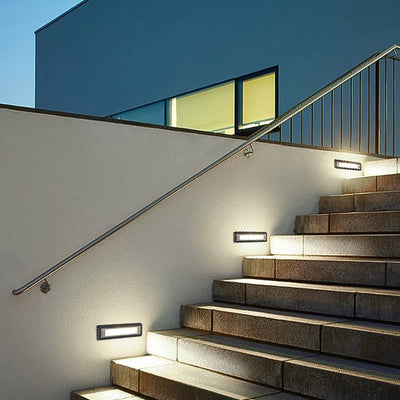 Many LED Embedded Aluminum Outdoor Steps Lights