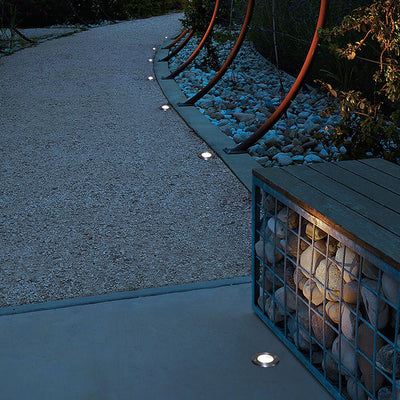 Solomon Poolside LED Recessed Plastic Outdoor Well Lawn Lights