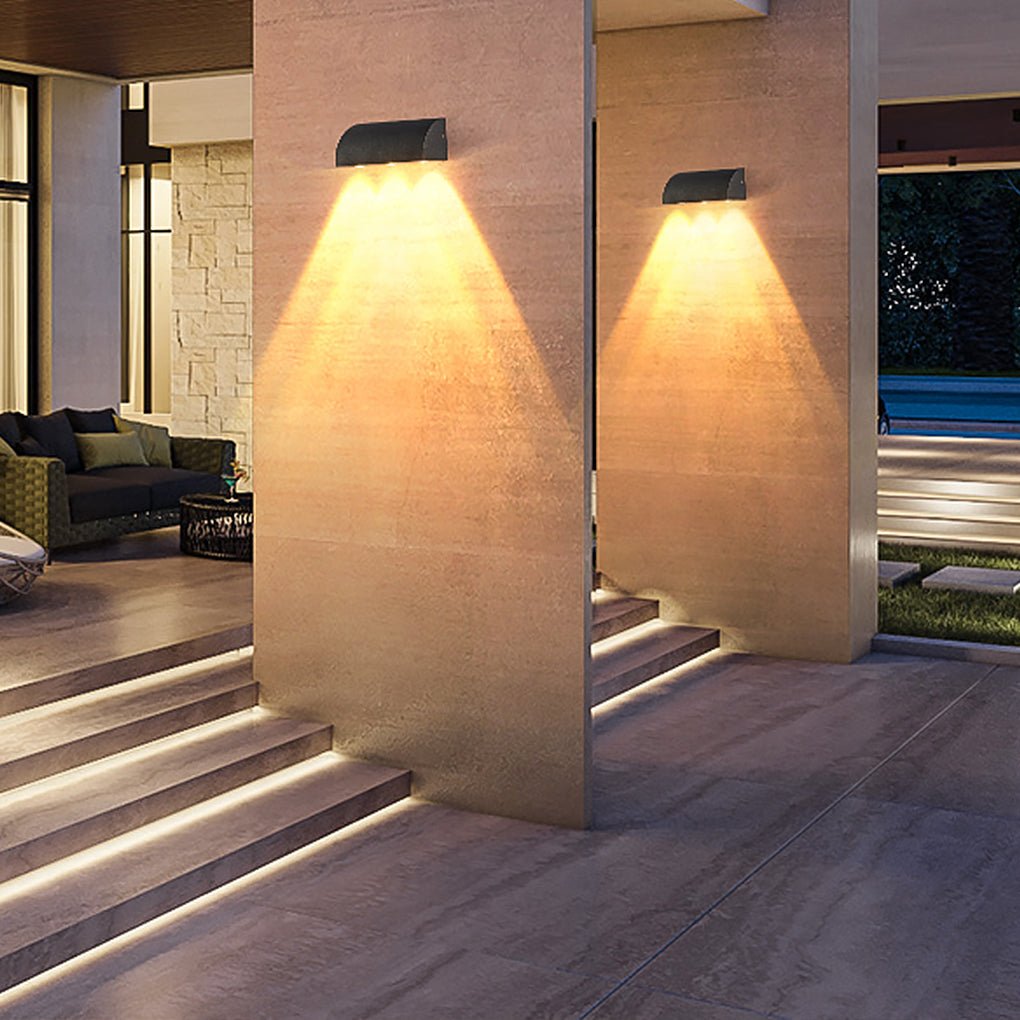 Blueber Minimalist Courtyard LED Aluminum Outdoor Wall Light