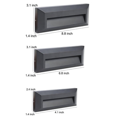 Soea Modern Aluminum Outdoor Wall-Mounted Step Lights