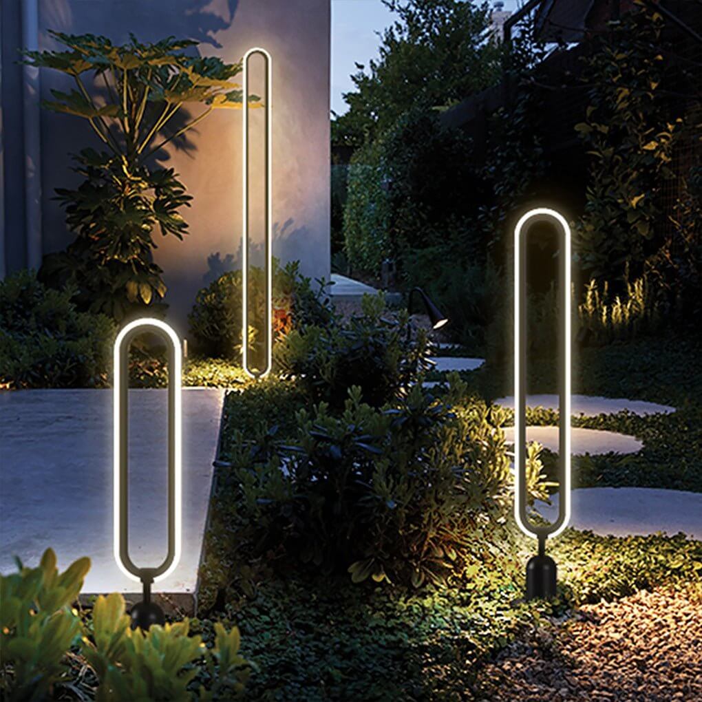 Interete Sleek Oval Ring LED Modern Aluminum Outdoor Lights