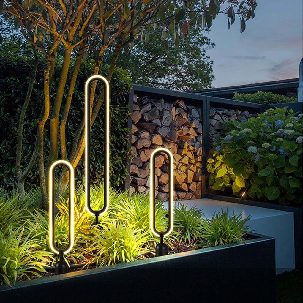 Interete Sleek Oval Ring LED Modern Aluminum Outdoor Lights
