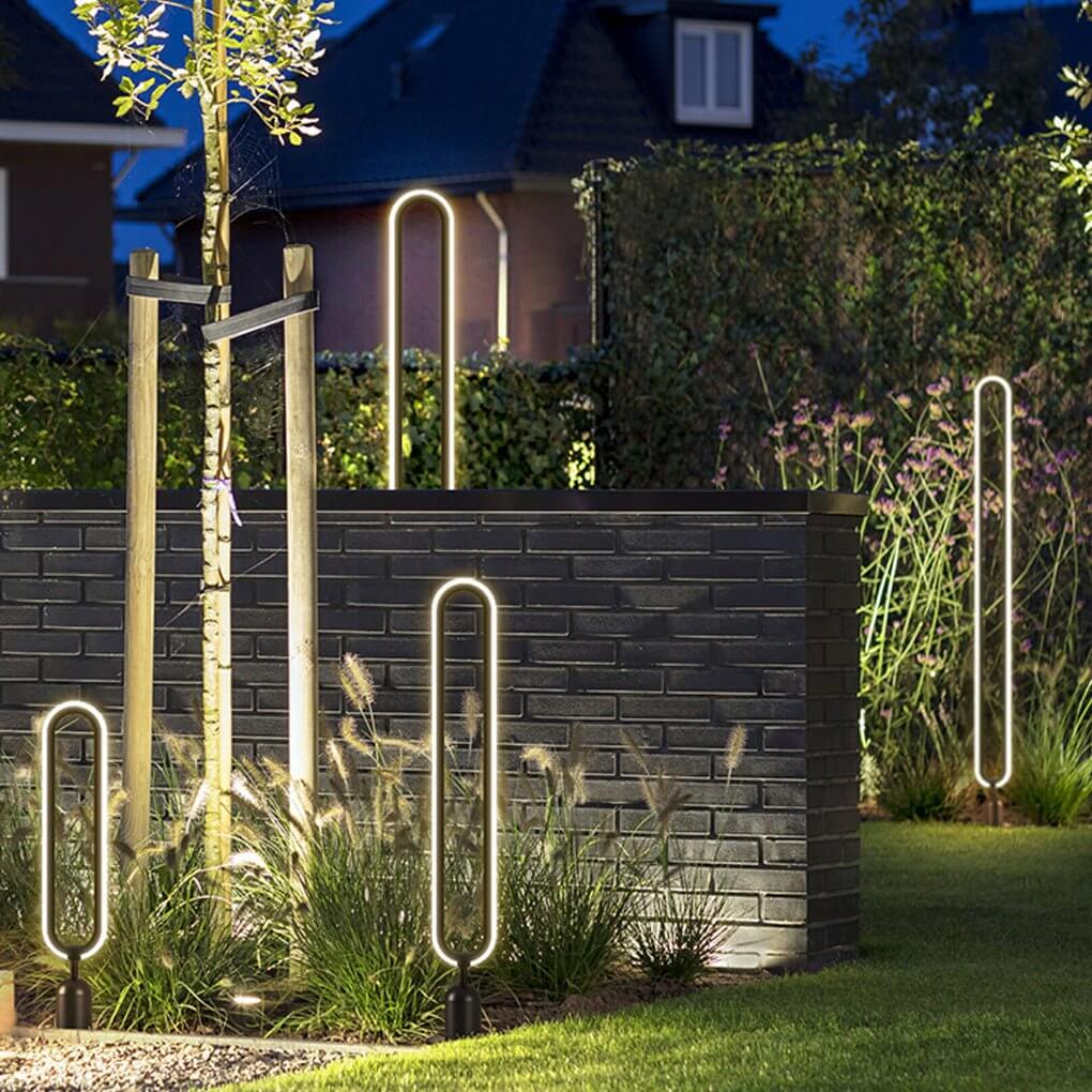 Interete Sleek Oval Ring LED Modern Aluminum Outdoor Lights