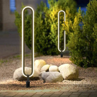 Interete Sleek Oval Ring LED Modern Aluminum Outdoor Lights