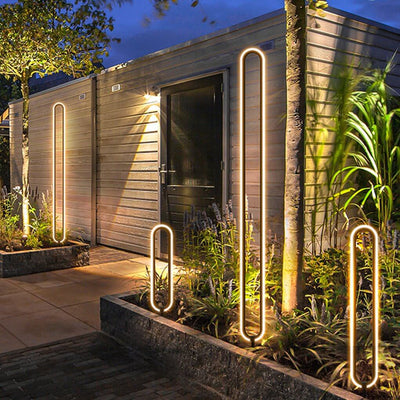 Interete Sleek Oval Ring LED Modern Aluminum Outdoor Lights