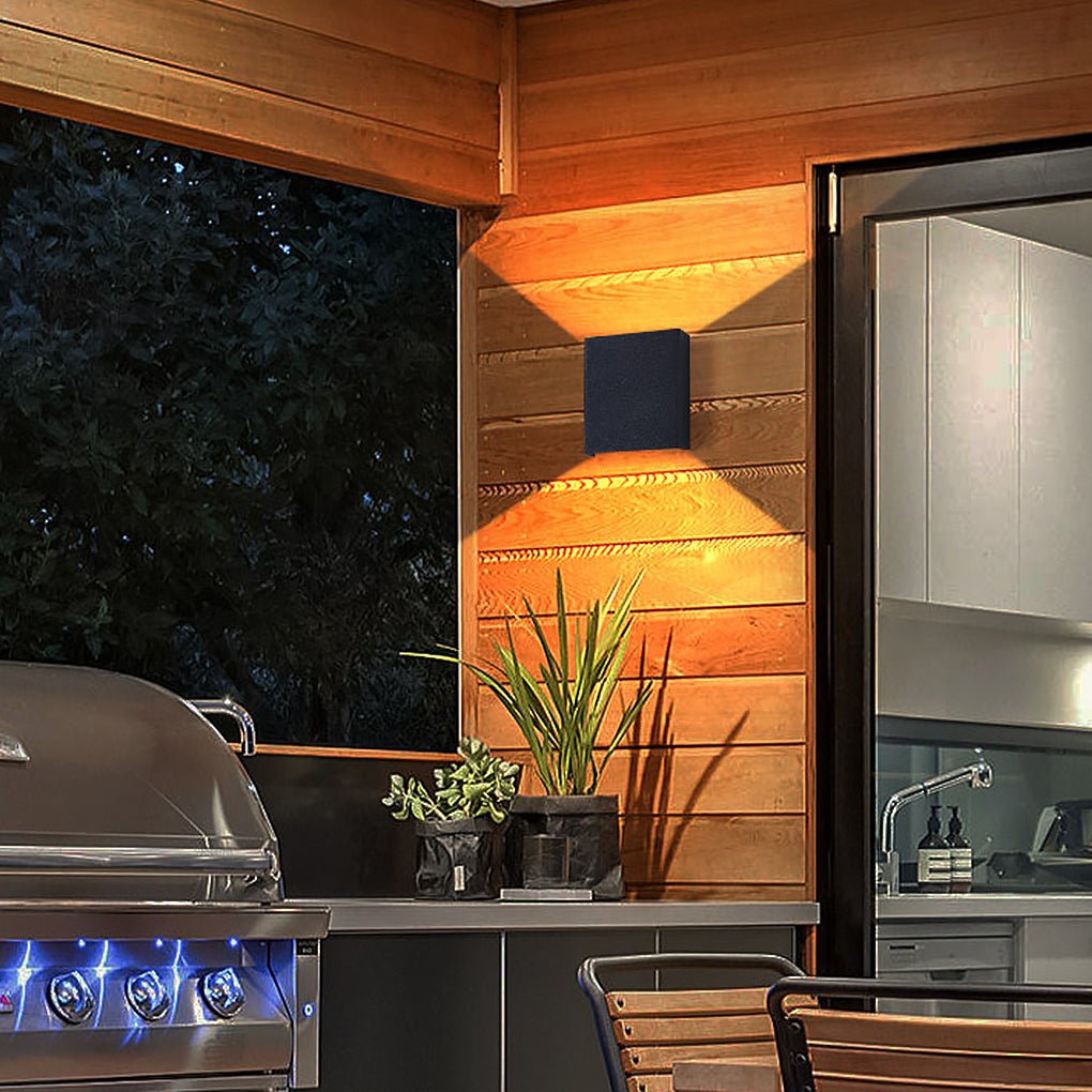 Dirk Square LED Modern Aluminum Outdoor Wall Lights