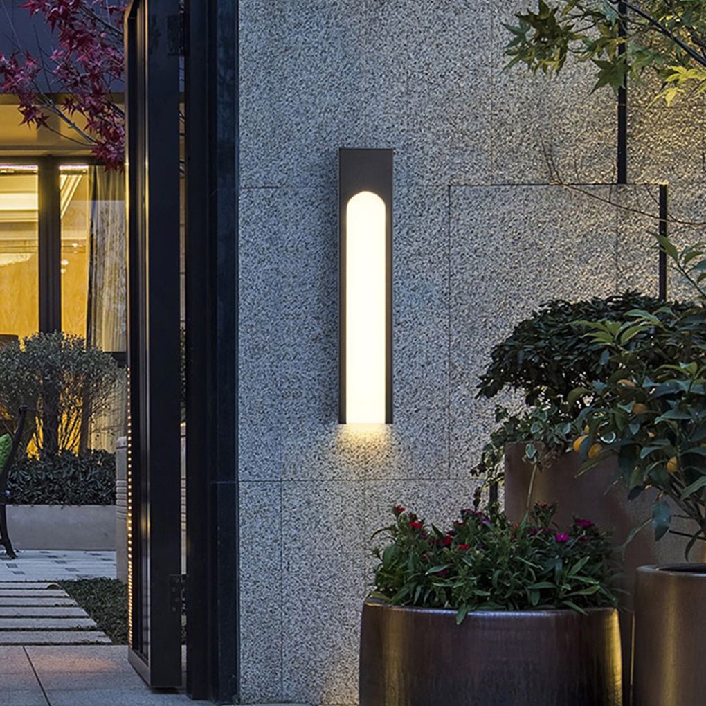 Marie Arched Trapezoid Modern Metal Outdoor Wall Lights
