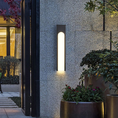 Marie Arched Trapezoid Modern Metal Outdoor Wall Lights