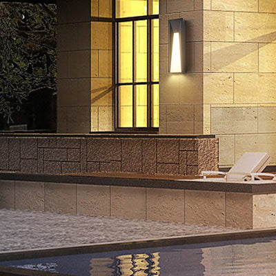 Marie Arched Trapezoid Modern Metal Outdoor Wall Lights