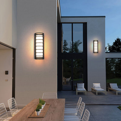 Idelle Double-layer Lampshade Gate Outdoor Wall Sconces
