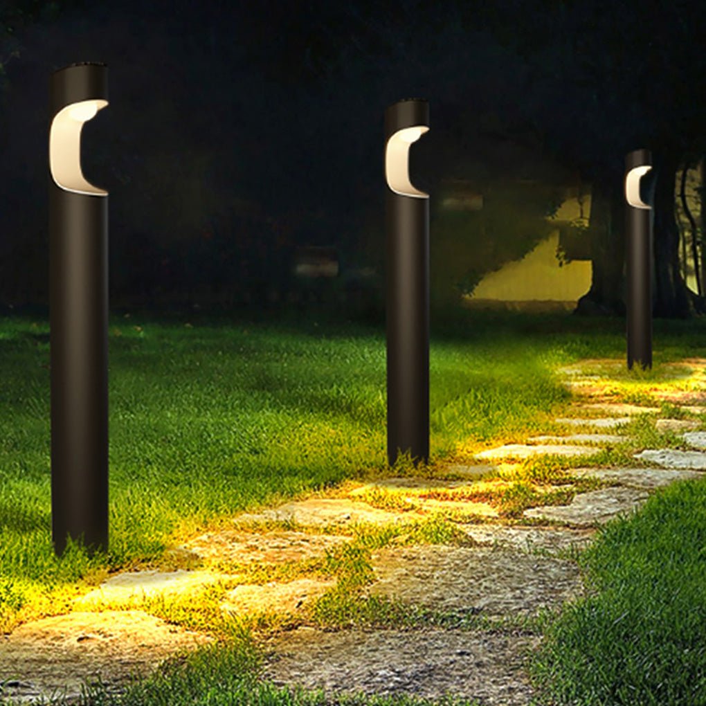 Thresher Modern Moon Aluminum Outdoor Post Light