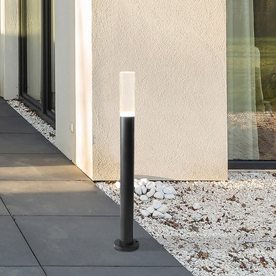 Ryan Transparent Modern Aluminum Outdoor Pathway Bollard Lights