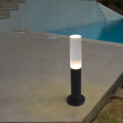 Ryan Transparent Modern Aluminum Outdoor Pathway Bollard Lights