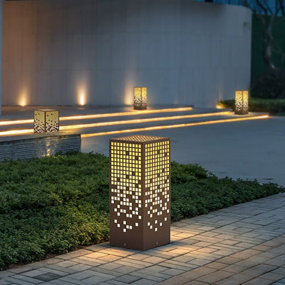 Estelle Unique Elegant Bollard Stainless Steel Outdoor Lights