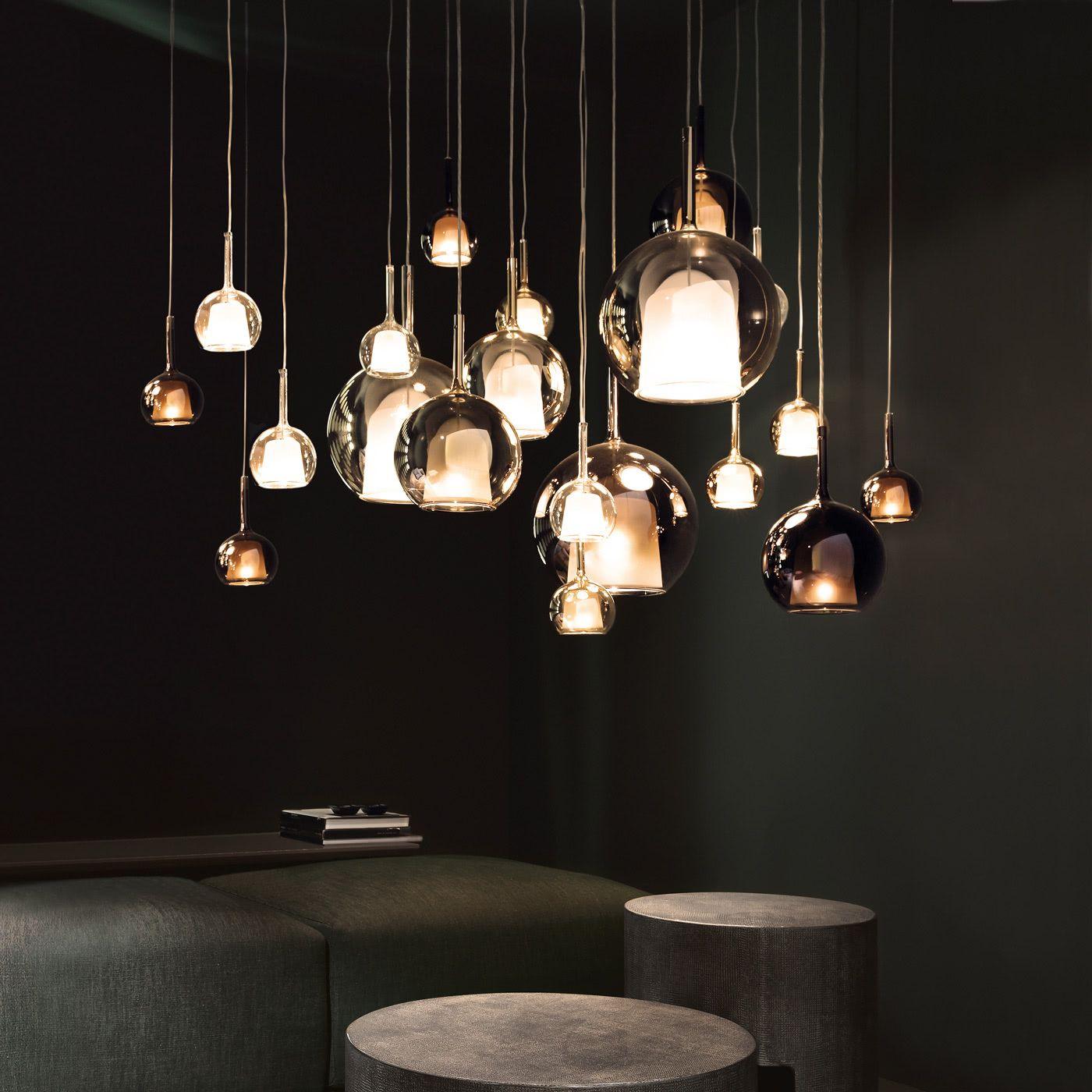 Lioranira Pendant Lamp Smoked Glass Round