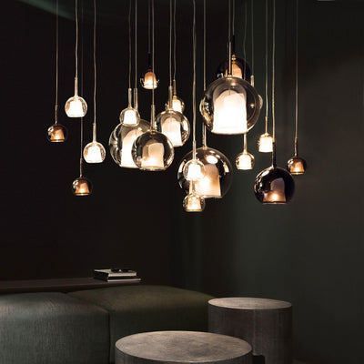 Lioranira Pendant Lamp Smoked Glass Round