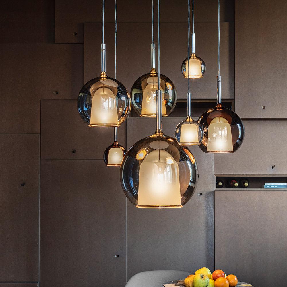 Lioranira Pendant Lamp Smoked Glass Round