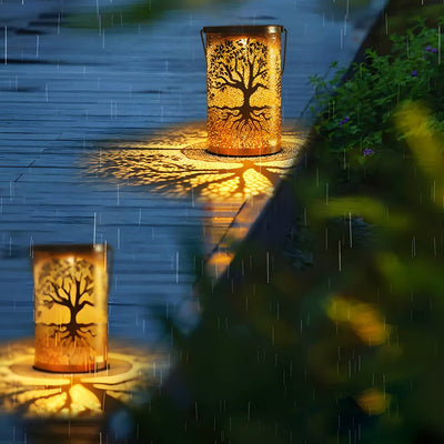 Queenie Retro Iron Hanging Solar Light