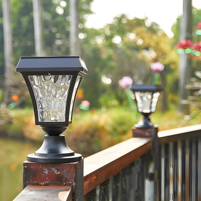 Eri LED Solar Cast Aluminum Outdoor Pillar Lights