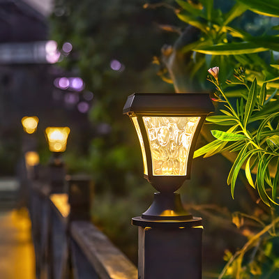 Eri LED Solar Cast Aluminum Outdoor Pillar Lights