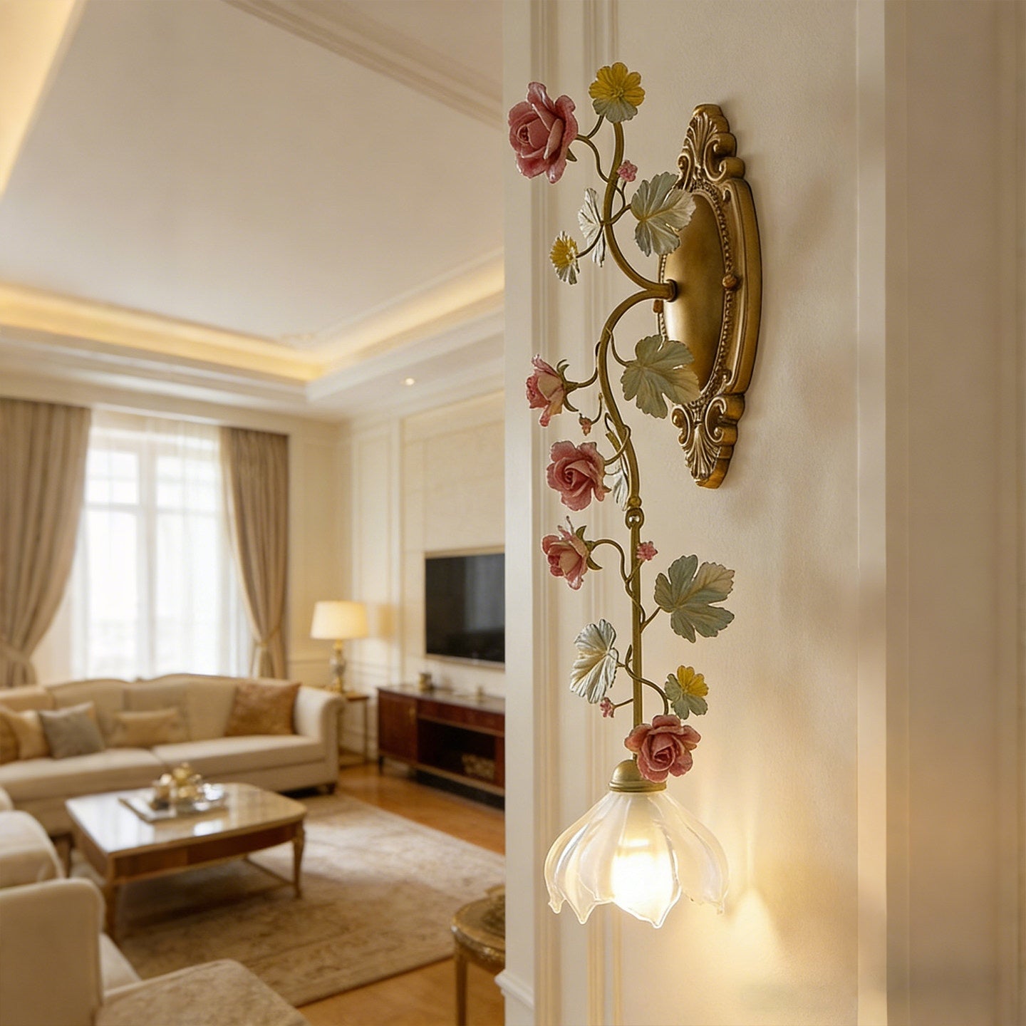 Nerahaven Floral Vine Shaped Indoor Wall Light