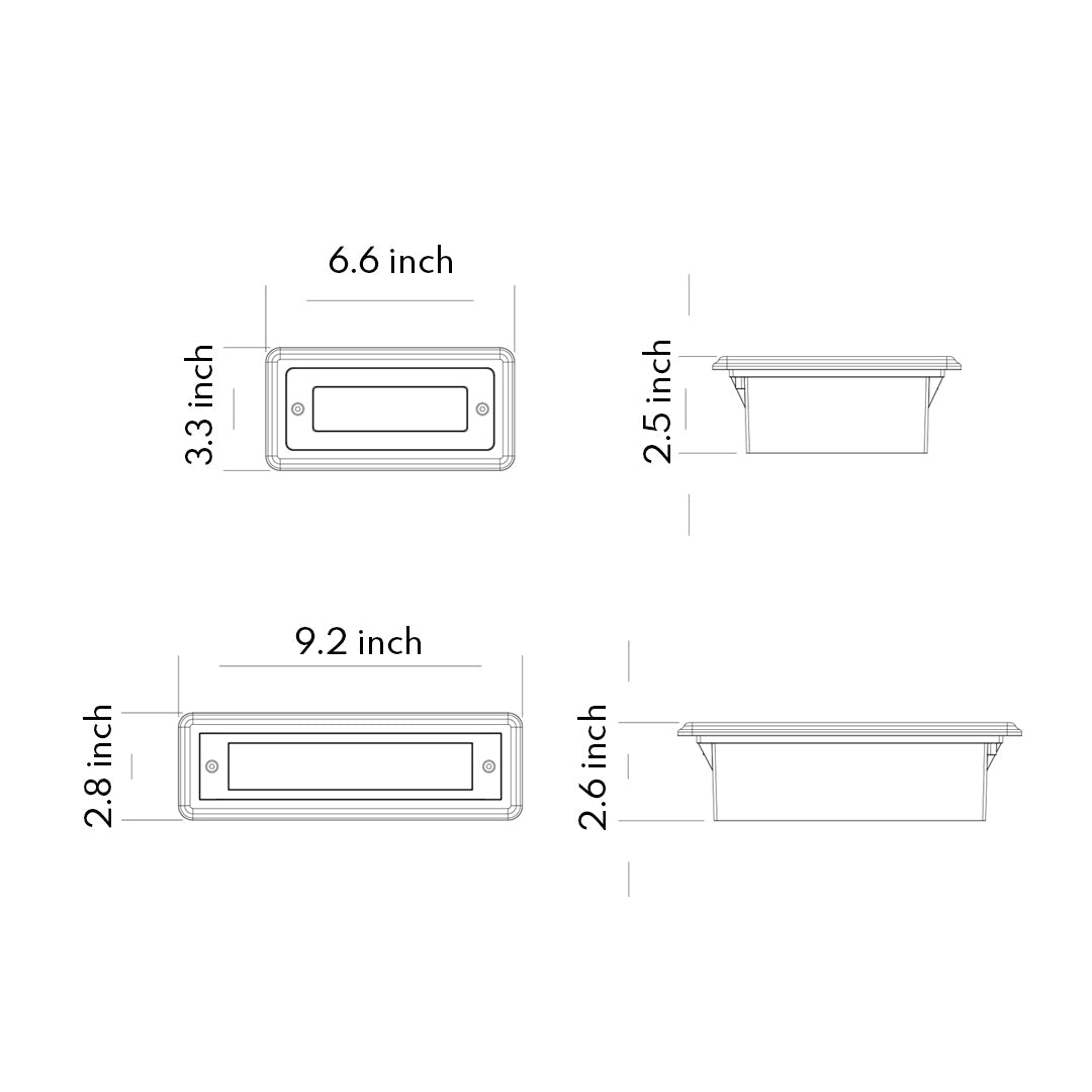 Gal LED Recessed Minimalist Aluminum Outdoor Step Lights