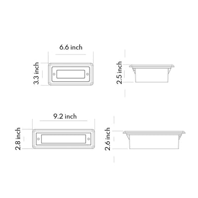 Gal LED Recessed Minimalist Aluminum Outdoor Step Lights
