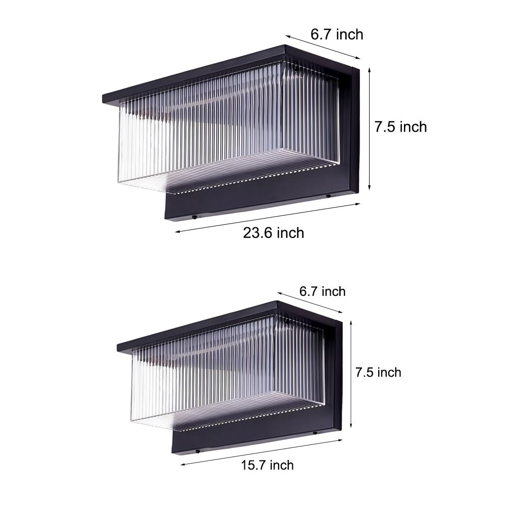 Leonard Striped Modern Outdoor Wall Lights