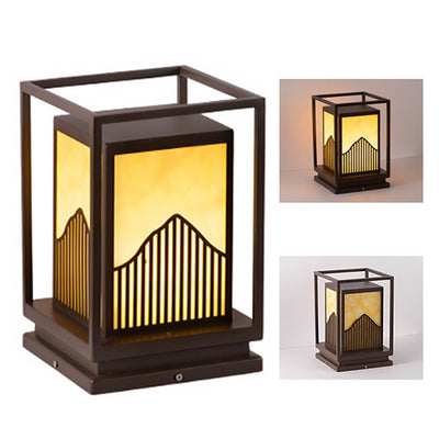Samantha Elegant Classic Square Marble Outdoor Light