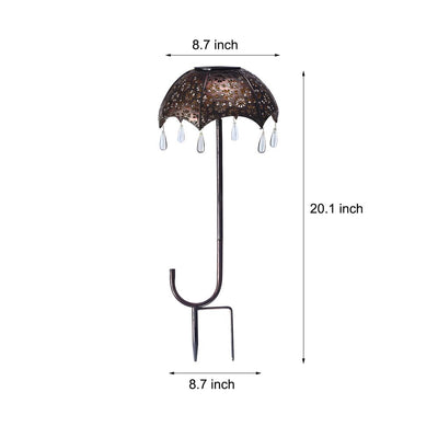 Besa Retro Umbrella Colorful Iron Outdoor Pathway Lighting
