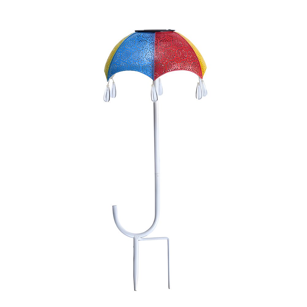 Besa Retro Umbrella Colorful Iron Outdoor Pathway Lighting