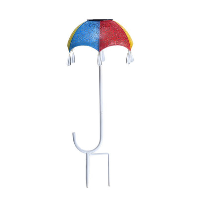 Besa Retro Umbrella Colorful Iron Outdoor Pathway Lighting