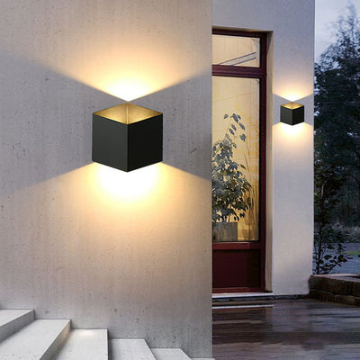 Judith Square Modern Metal Outdoor Wall Lights