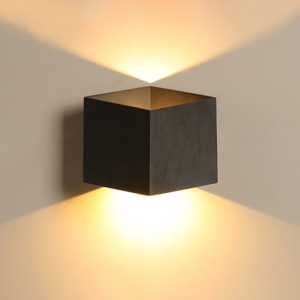 Judith Square Modern Metal Outdoor Wall Lights