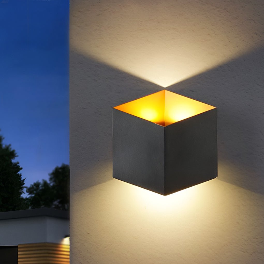 Judith Square Modern Metal Outdoor Wall Lights