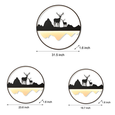 Farrell Round Mountain Scenery Outdoor Wall Lights