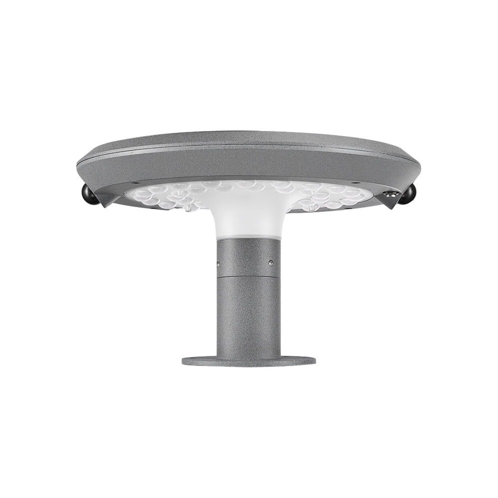 Vanda Simple Round LED Solar LED Aluminum Outdoor Post Light