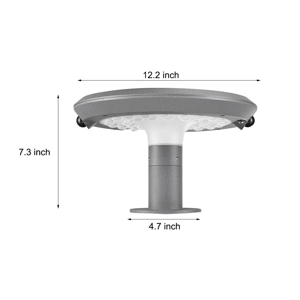 Vanda Simple Round LED Solar LED Aluminum Outdoor Post Light