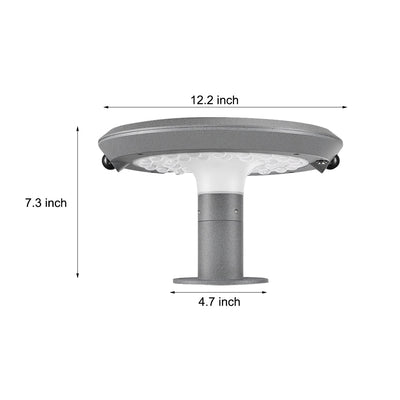 Vanda Simple Round LED Solar LED Aluminum Outdoor Post Light