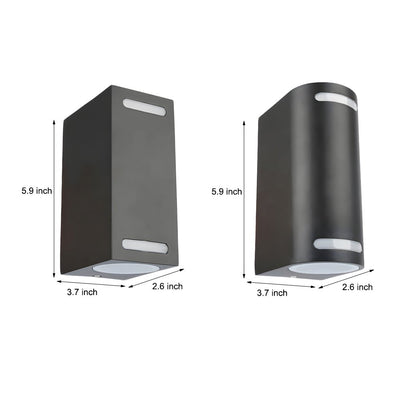 Nia Simple Square LED Aluminum Outdoor Wall Lights