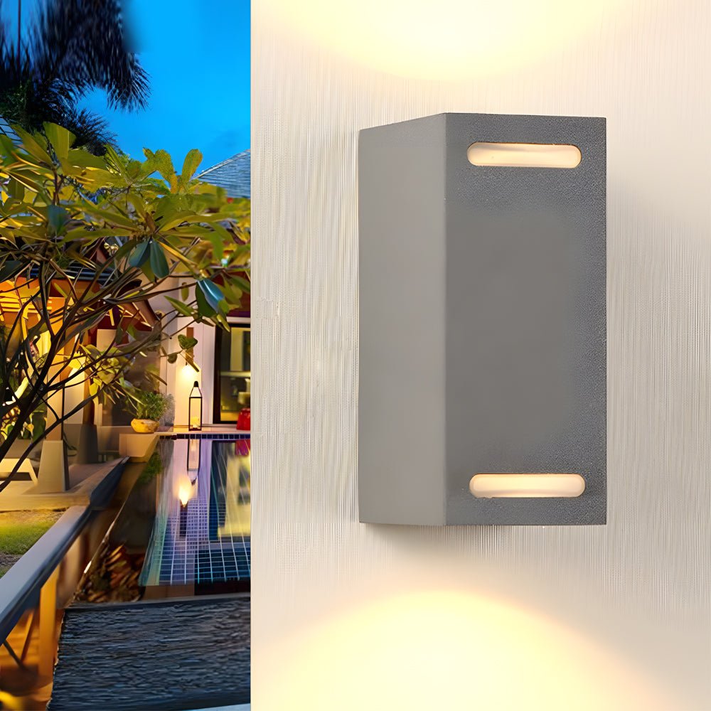 Nia Simple Square LED Aluminum Outdoor Wall Lights